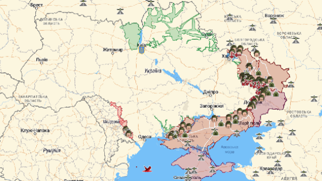 karta bojovyh dij na 7 chervnya 2022 Економічні новини