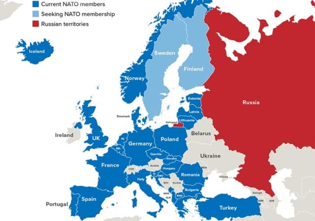 map vs russia nato 1 Економічні новини