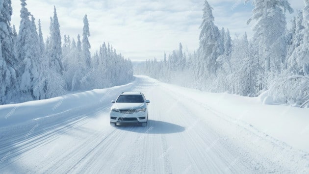 car on snowy road in winter fore Економічні новини - головні новини України та світу